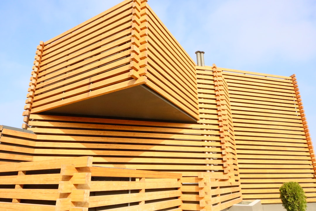 a building with a triangular roof